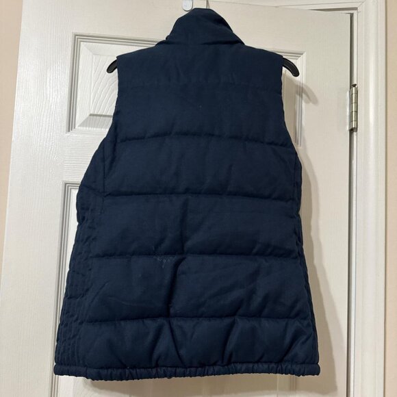 Navy blue puffer vest with zipper - Picture 3 of 3